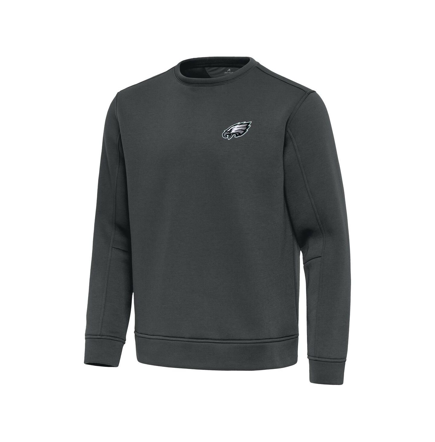 Мужская толстовка Antigua Pewter Philadelphia Eagles Relevant Lightweight Pullover — фото 2