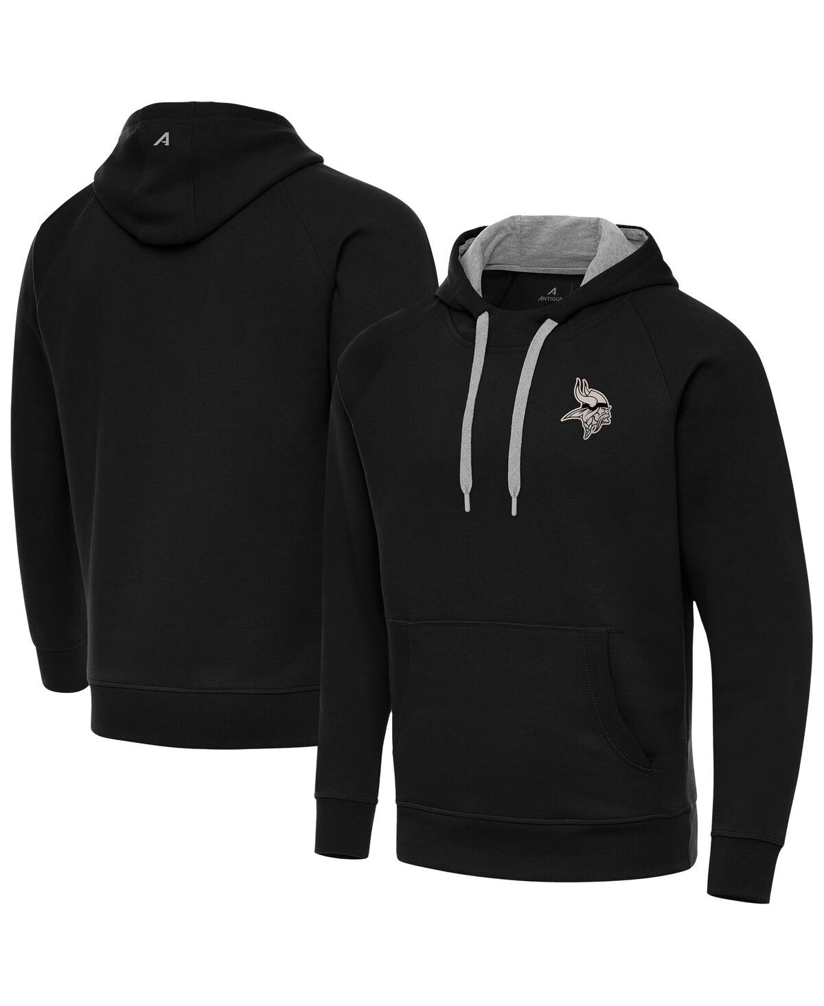 Men's Black Minnesota Vikings Brushed Carbon Victory Pullover Hoodie - Black
