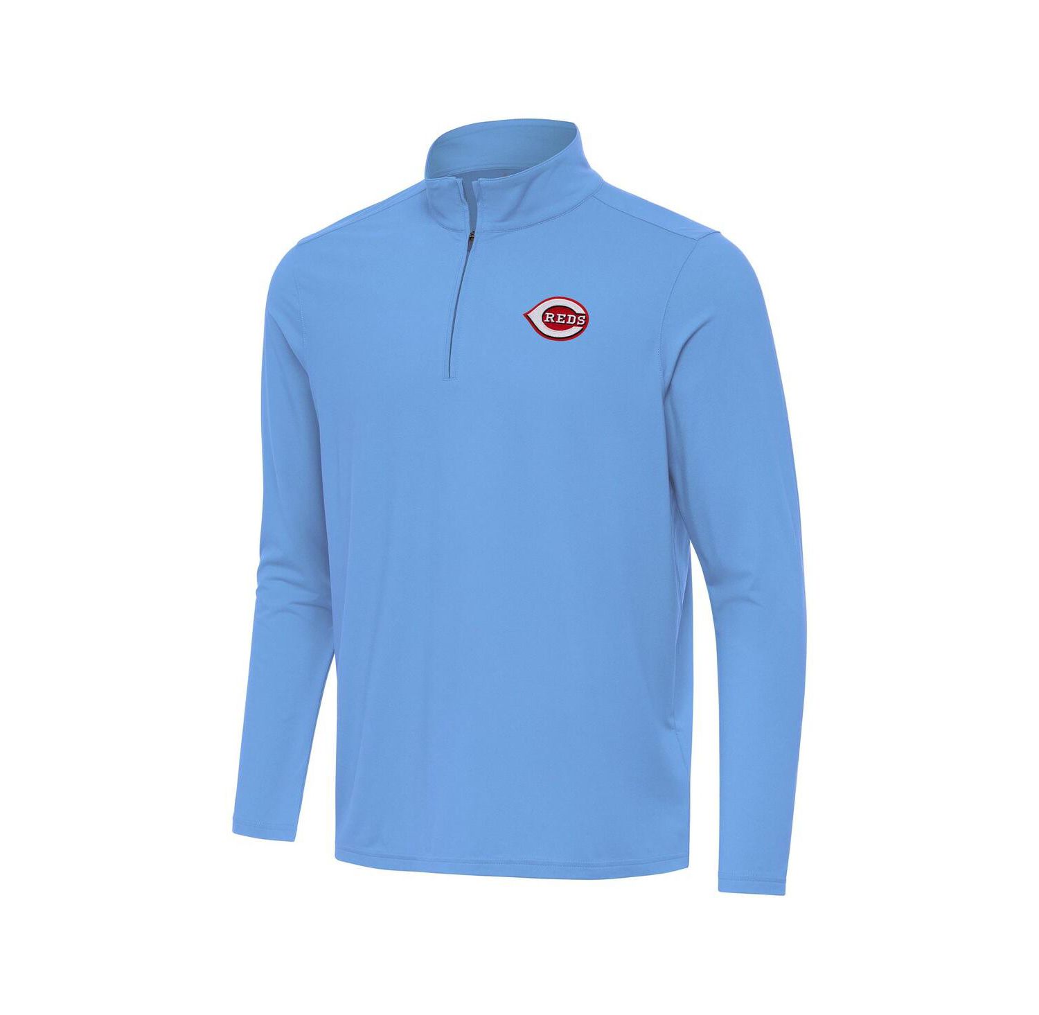 Men's Powder Blue Cincinnati Reds Intent Quarter-Zip Sweatshirt