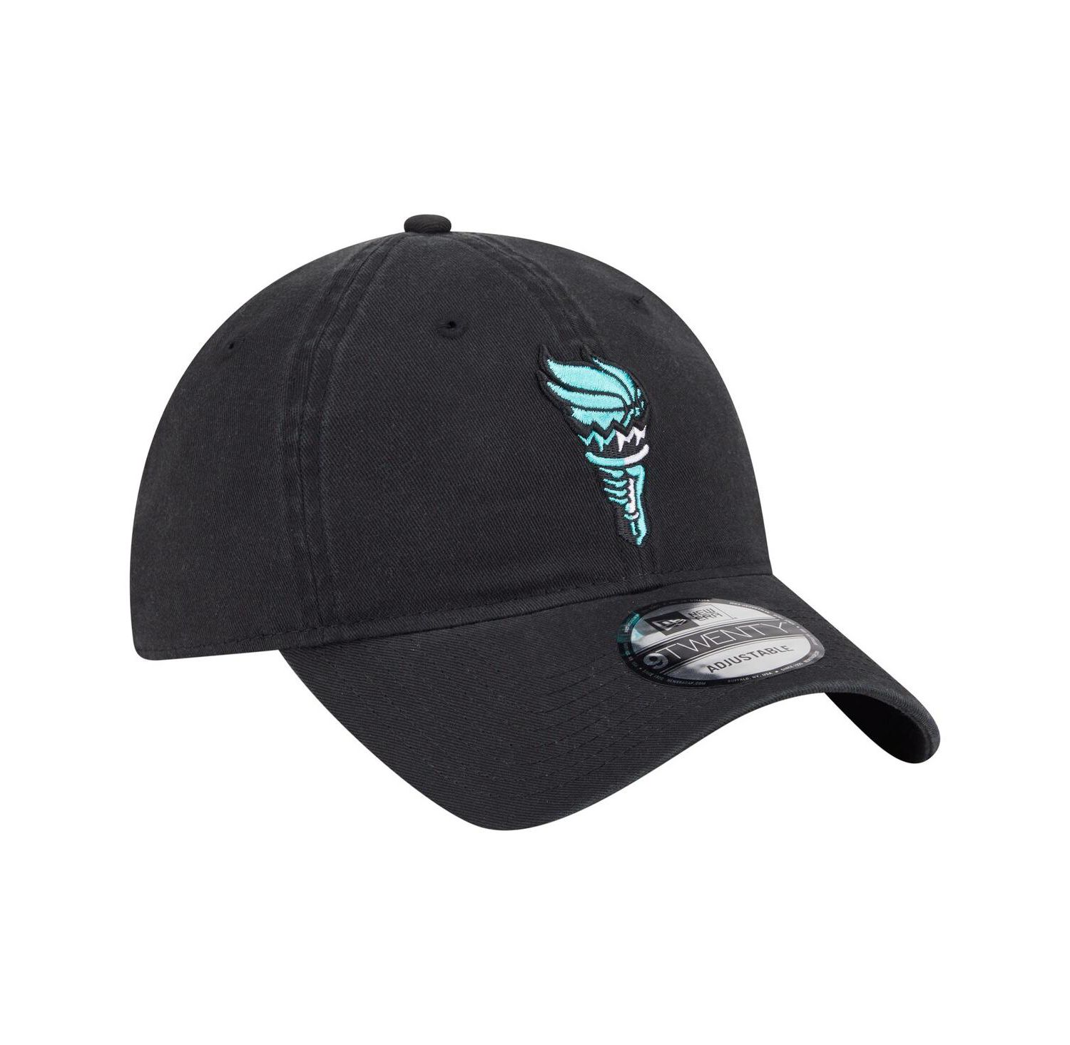 Men's and Women's Black New York Liberty Core Alt Logo 9TWENTY Adjustable Hat
