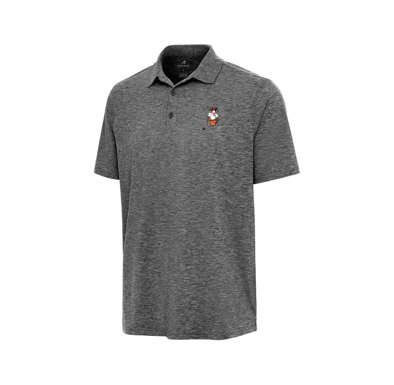 Men's Heather Black Clemson Tigers Golfer Par 3 Polo Shirt