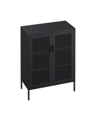 Amelia 31.5" Modern 3-Shelf Accent Cabinet