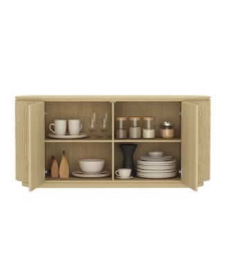 Olivia 60" Modern 4-Shelf Sideboard