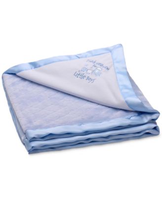 Baby Boys Thank Heaven Blanket with Satin