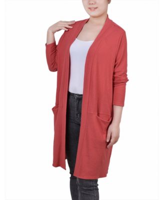 Petite Knee Length Cardigan Sweater