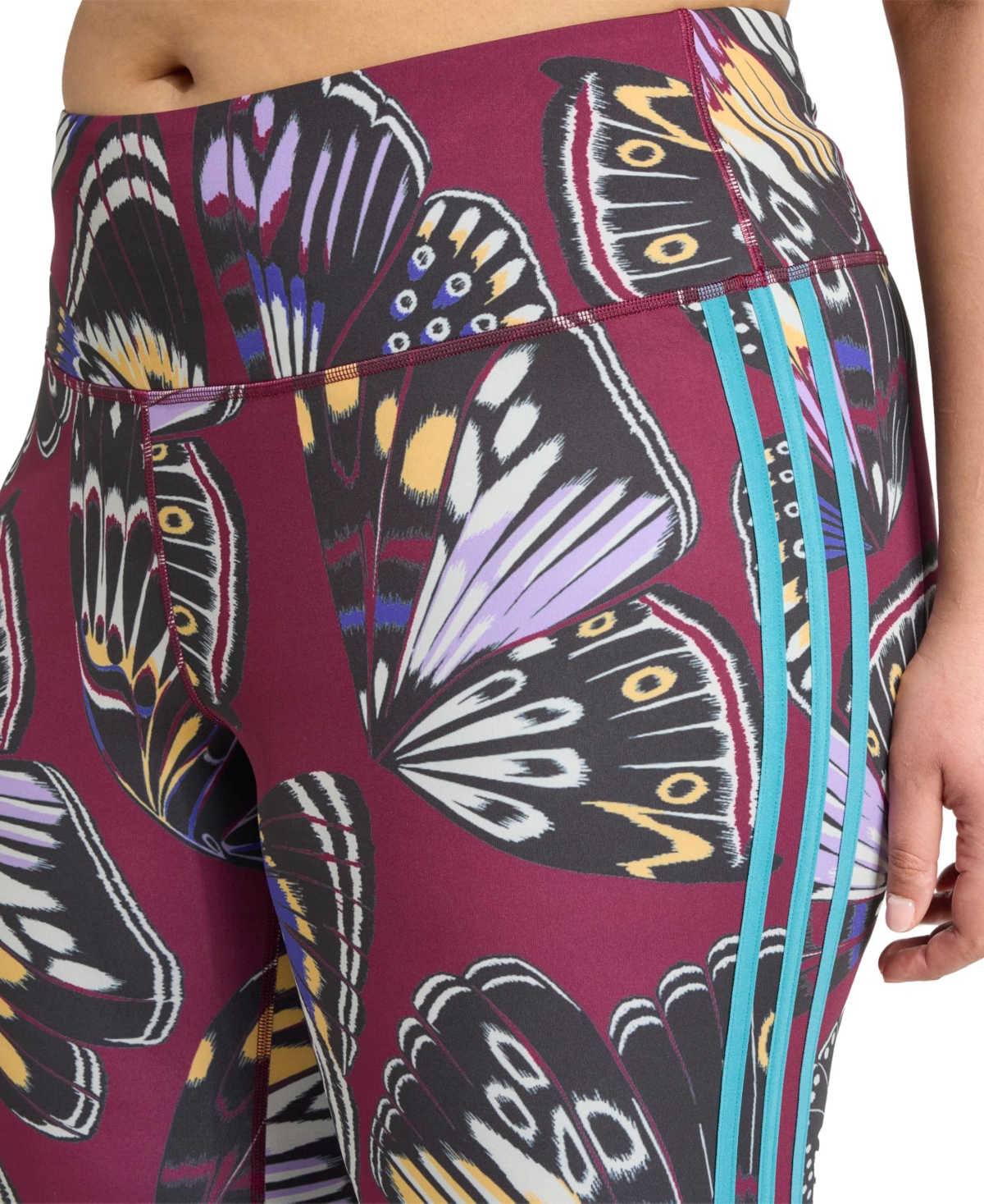 Adidas Originals Plus Size High-rise Farm 7/8 Leggings Pants In Multi
