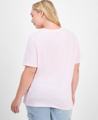 Love Tribe Trendy Plus Crewneck Drop-Shoulder Tee