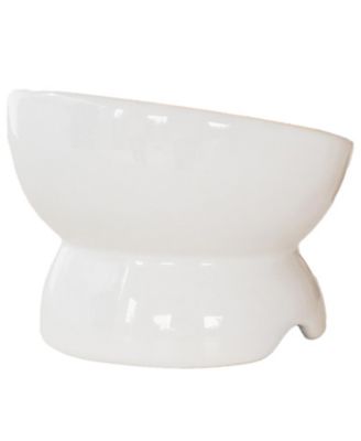 Elevated Cat Bowl: White