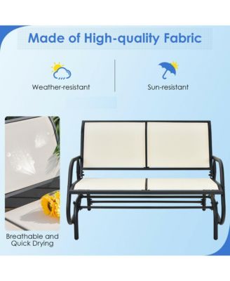 Patio Swing Glider Bench Loveseat Rocking Chair Backyard Poolside