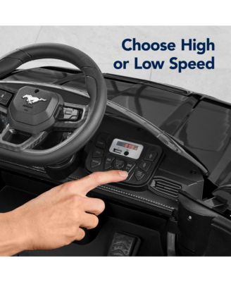 Kids 12V Electric Ride-On Car Officially Licensed Ford Mustang w/ Remote, LED Lights