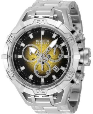 Mens 47848 Reserve Quartz Chronograph Black Yellow Dial Watch