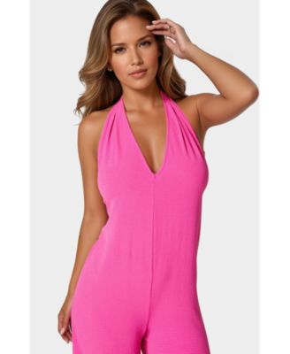 Women's Airflow Halter Wide Leg Jumpsuit
