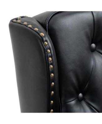 Pu Wood Frame Armchair, Modern Accent Chair Lounge Chair For Living Room