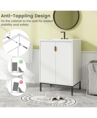 Bathroom Vanity with Sink Combo and Adjustable Shelf for Custom Storage