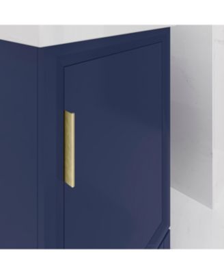 Elsa 20.5 in. W x 16 in. D Bath Vanity in Monarch Blue with Ceramics Vanity Top in White with White Basin