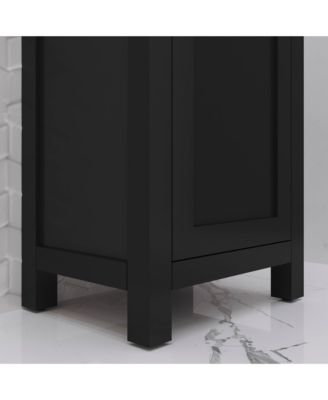 Mia 18&amp;#x22; Wood Bath Vanity with Ceramic Integrated White Basin Top