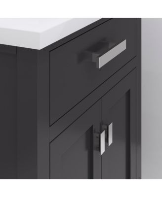 Myra 24 in. Bath Vanity in Espresso with Integrated Ceramics Vanity Top and Sink