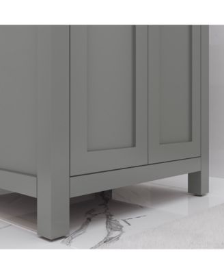 Myra 24&amp;#x22; Wood Bath Vanity with Integrated Ceramic Vanity Top and Sink