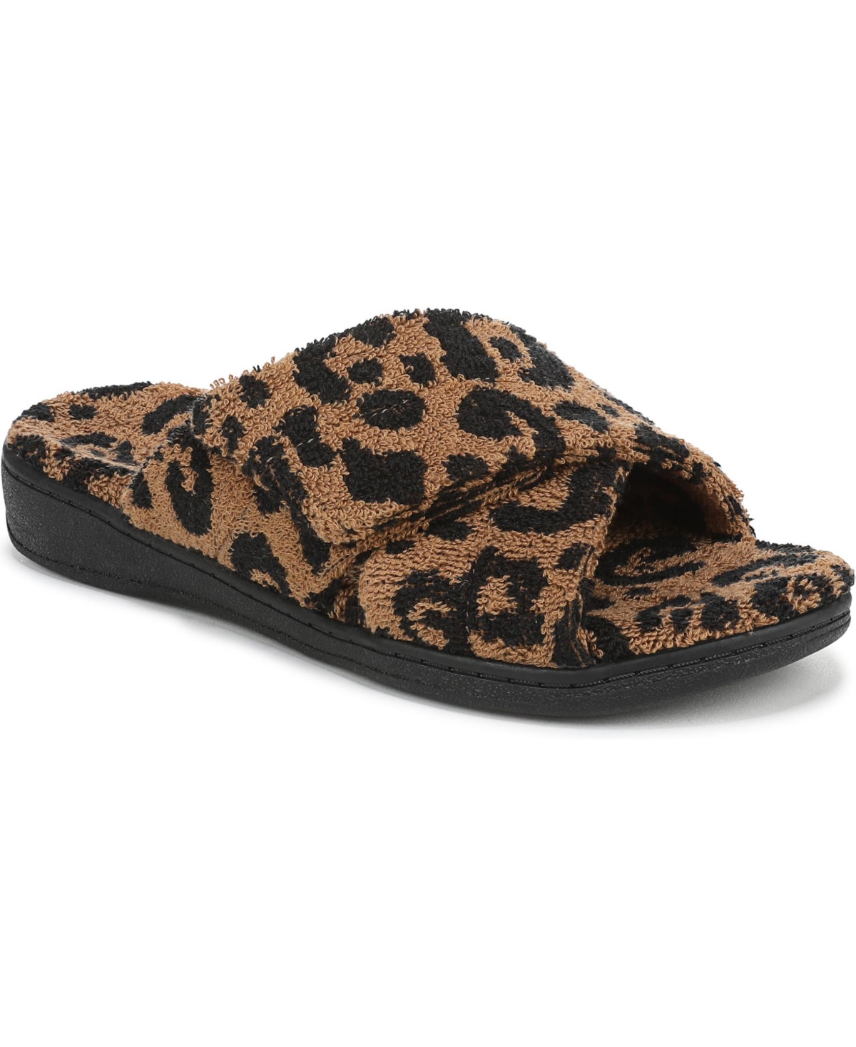 Womens Relax Ii Open Toe Slippers - Pink multi woven fabric