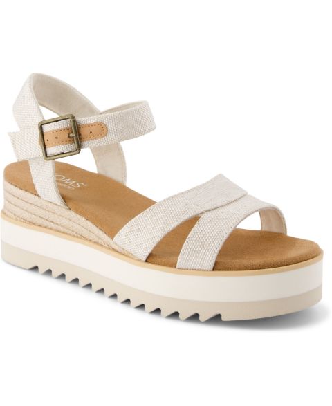 Женские сандалии TOMS Louisa Open Toe Wedge, цвет: Натуральный