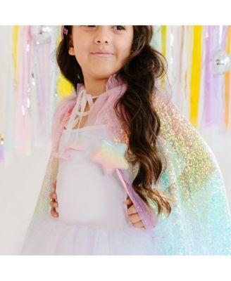 Child Girl's Rainbow Sequin Cape