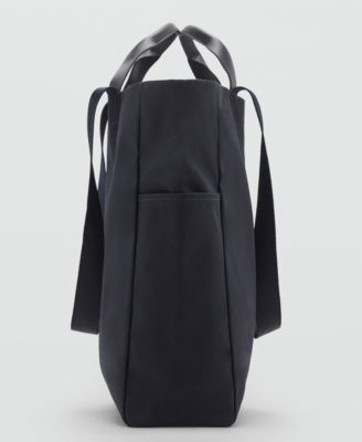 MANGO Men's Pockets Cotton Tote Bag
