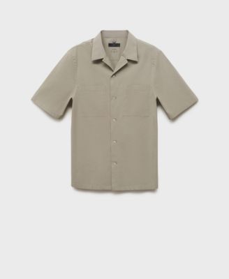 Men's Pockets and Bowling Collar Shirt