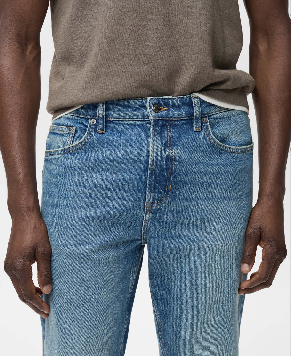 Mango Jan Slim Fit Jeans In Blue