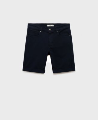 Men's Slim-Fit Denim Bermuda Shorts