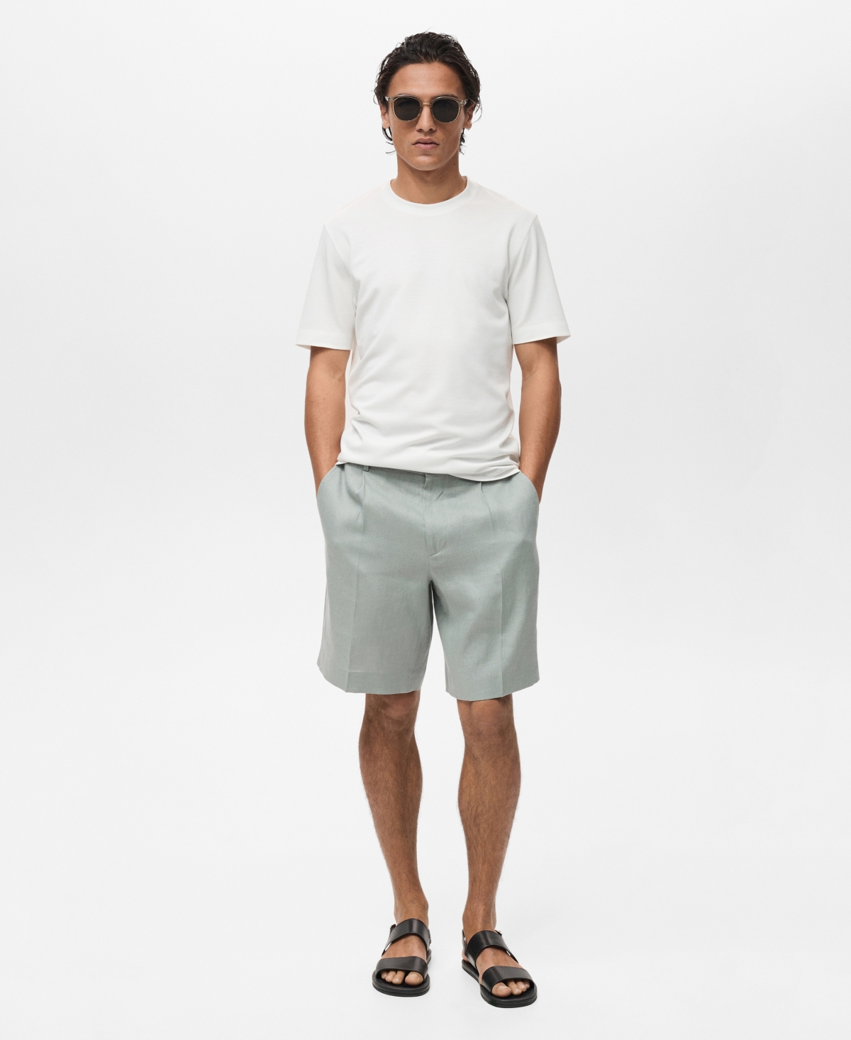 Mango Men's Short-sleeved Lyocell T-shirt In White