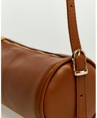 Women's Leather Barrel Bag