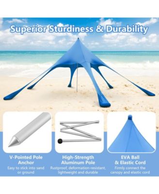 20 x 20 Feet Beach Canopy Tent with UPF50+ Sun Protection and Shovel