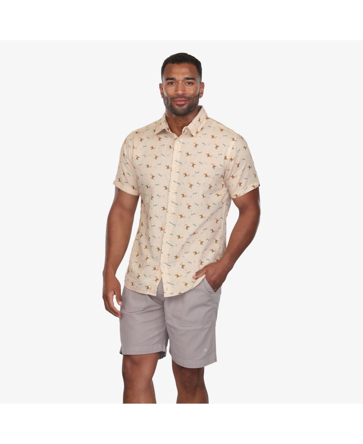 Men's On The Rocks Button-Down Shirt - Navy