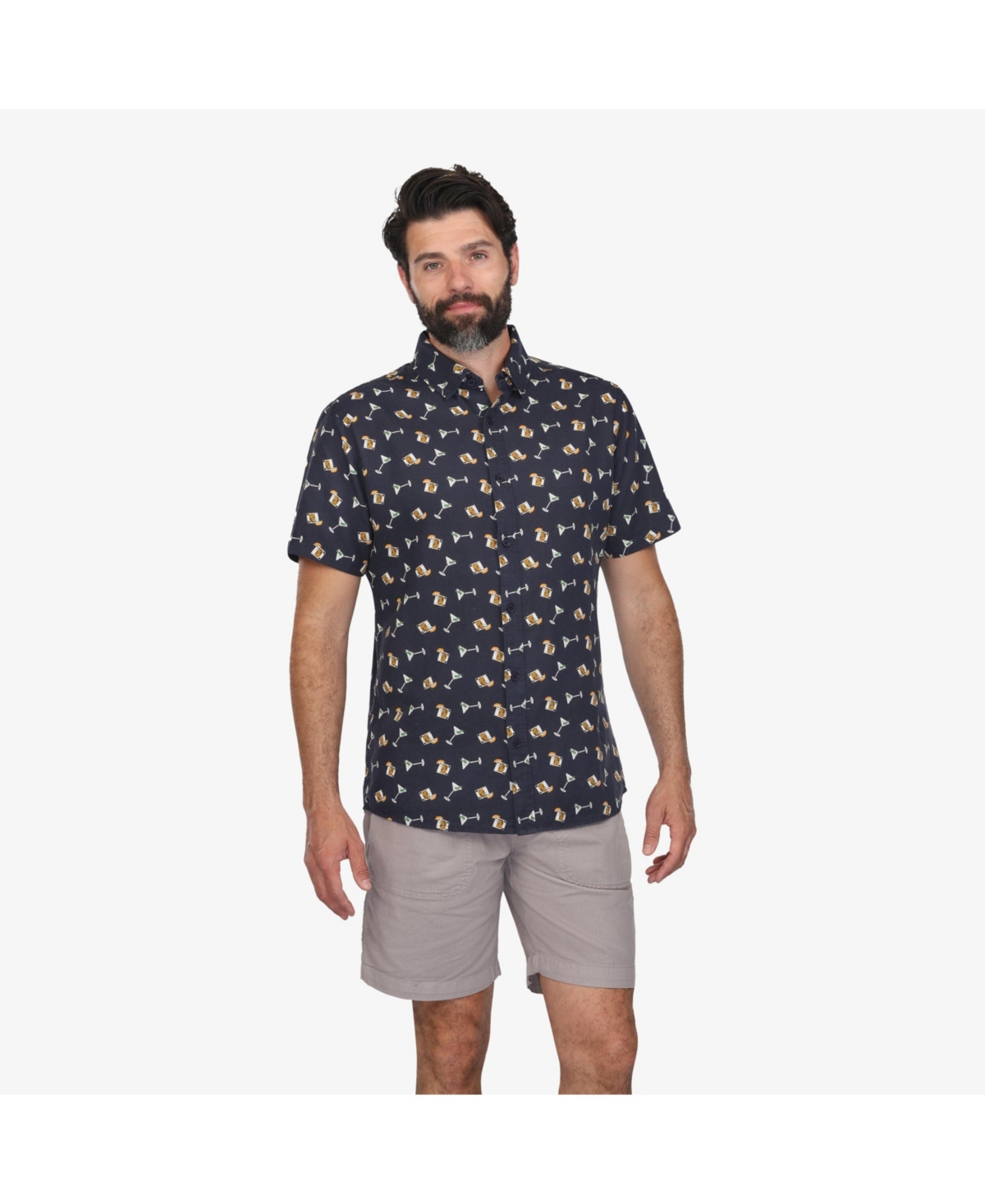 Men's On The Rocks Button-Down Shirt - Navy