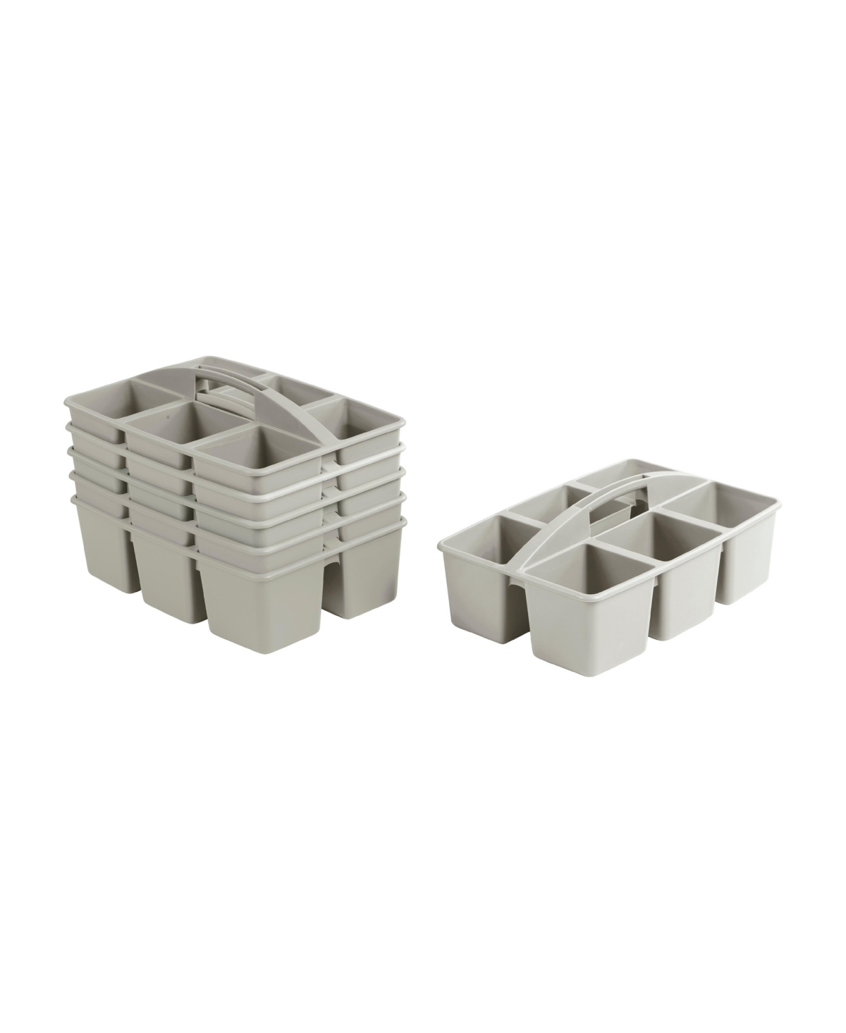6-Compartment Large Caddy - Grey