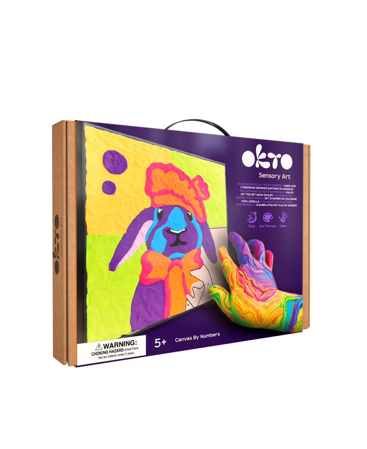 Okto Clay-by-Numbers Kit – "Bunny" (11.4" x 11.4")
