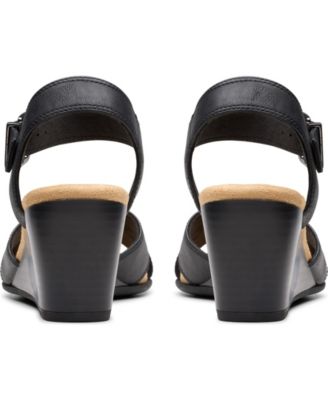 Emmalae Iris Leather Wedge Sandals