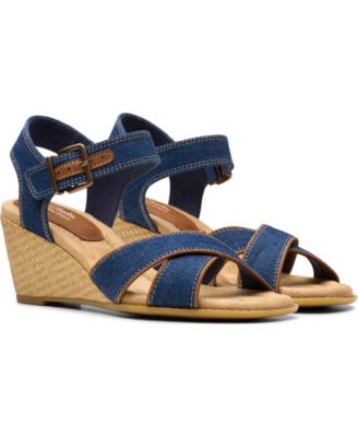 Emmalae Iris Leather Wedge Sandals