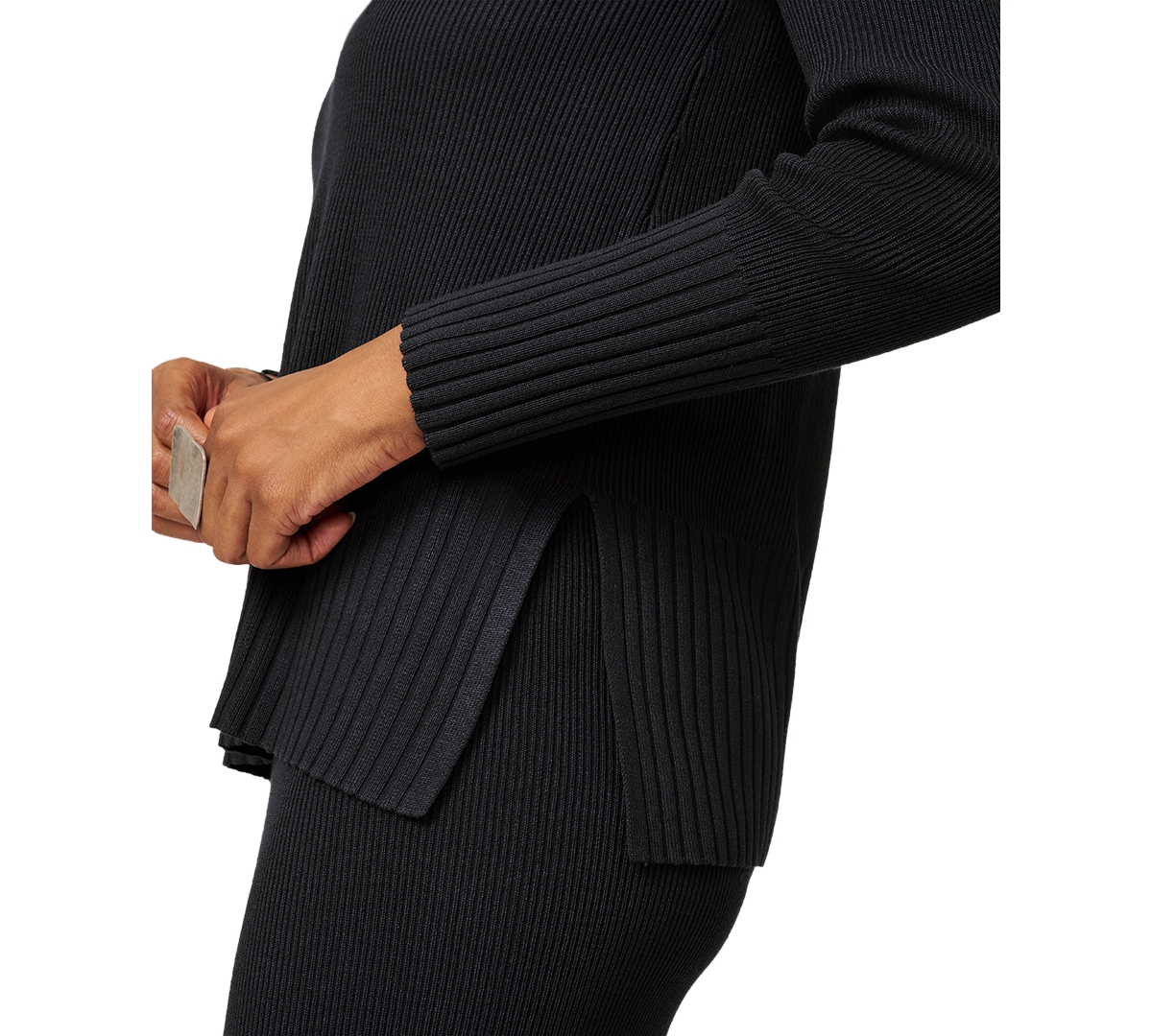 Melissa Paige Women's Ribbed-Knit V-Neck Tunic & Pant Sweater Set