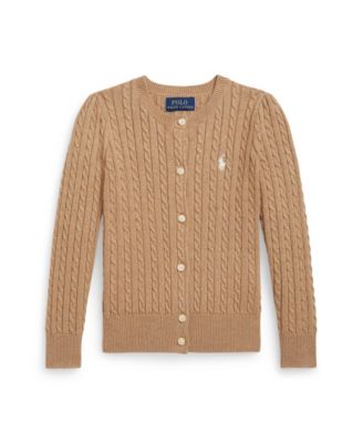 Girls 2T-6X Mini-Cable Cotton Cardigan