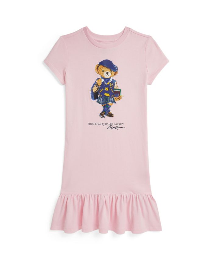 Polo Ralph Lauren Girls' 7-16 Polo Bear Jersey Dress