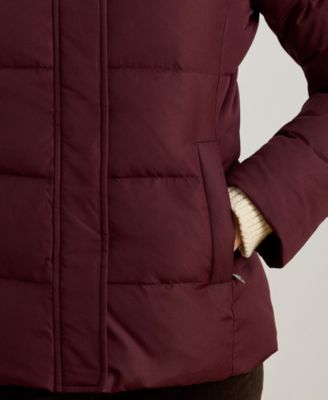 Women's Faux-Fur-Trim Collared Puffer Coat