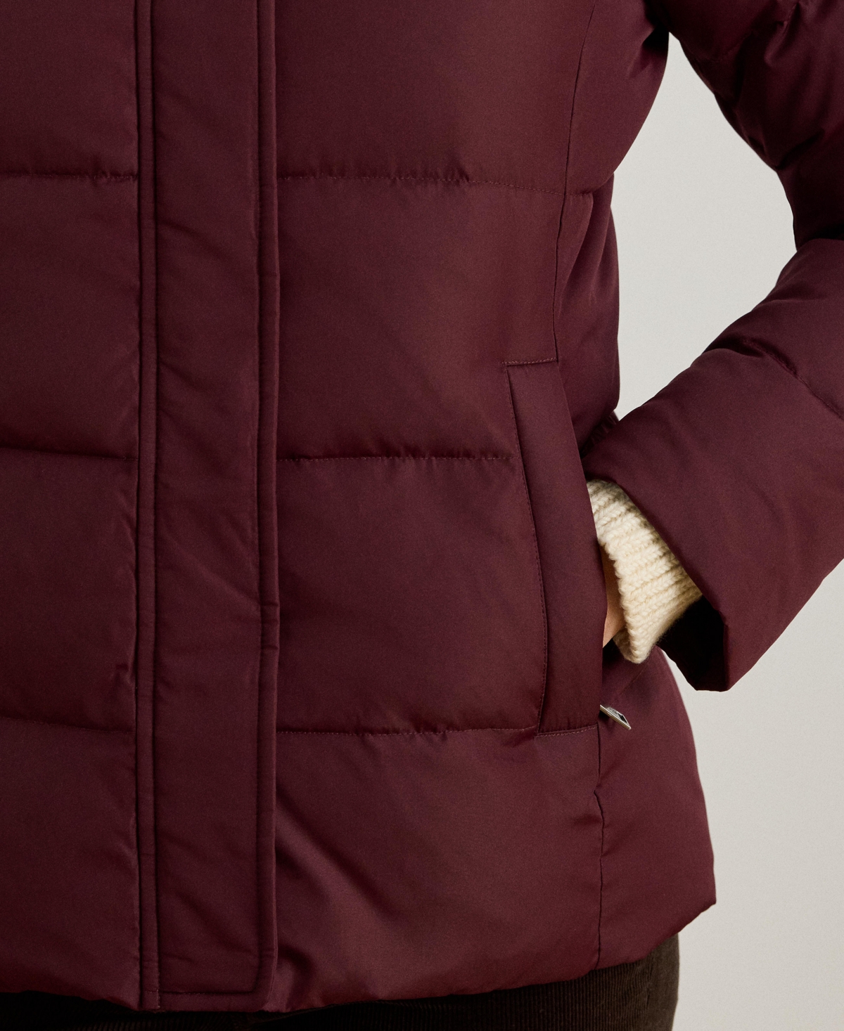 Ralph Lauren Women's Faux-fur-trim Collared Puffer Coat In Purple
