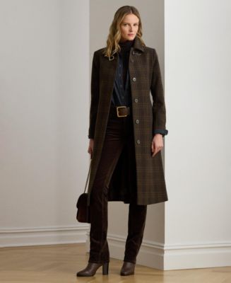 Lauren Ralph Lauren Women's Belted Single-Breasted Wool Coat - Macy's
