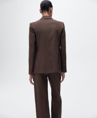 Mango Women's Linen Suit Jacket - Macy's