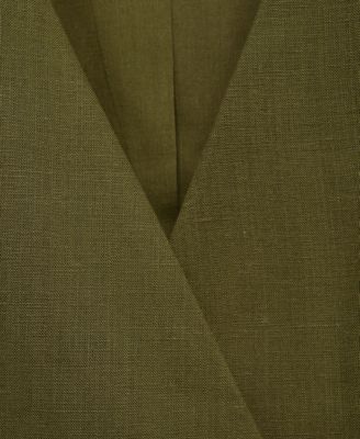 Women's Linen-Blend Wrap Top