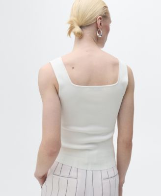 Women's Low Neckline Fine-Knit Top