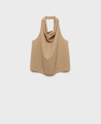 Women's Draped Neck Lyocell Top