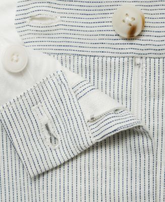 Women's Straight-Fit Linen-Blend Suit Pants