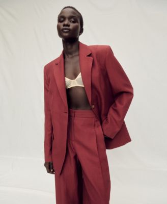 Women's Linen-Blend Suit Jacket